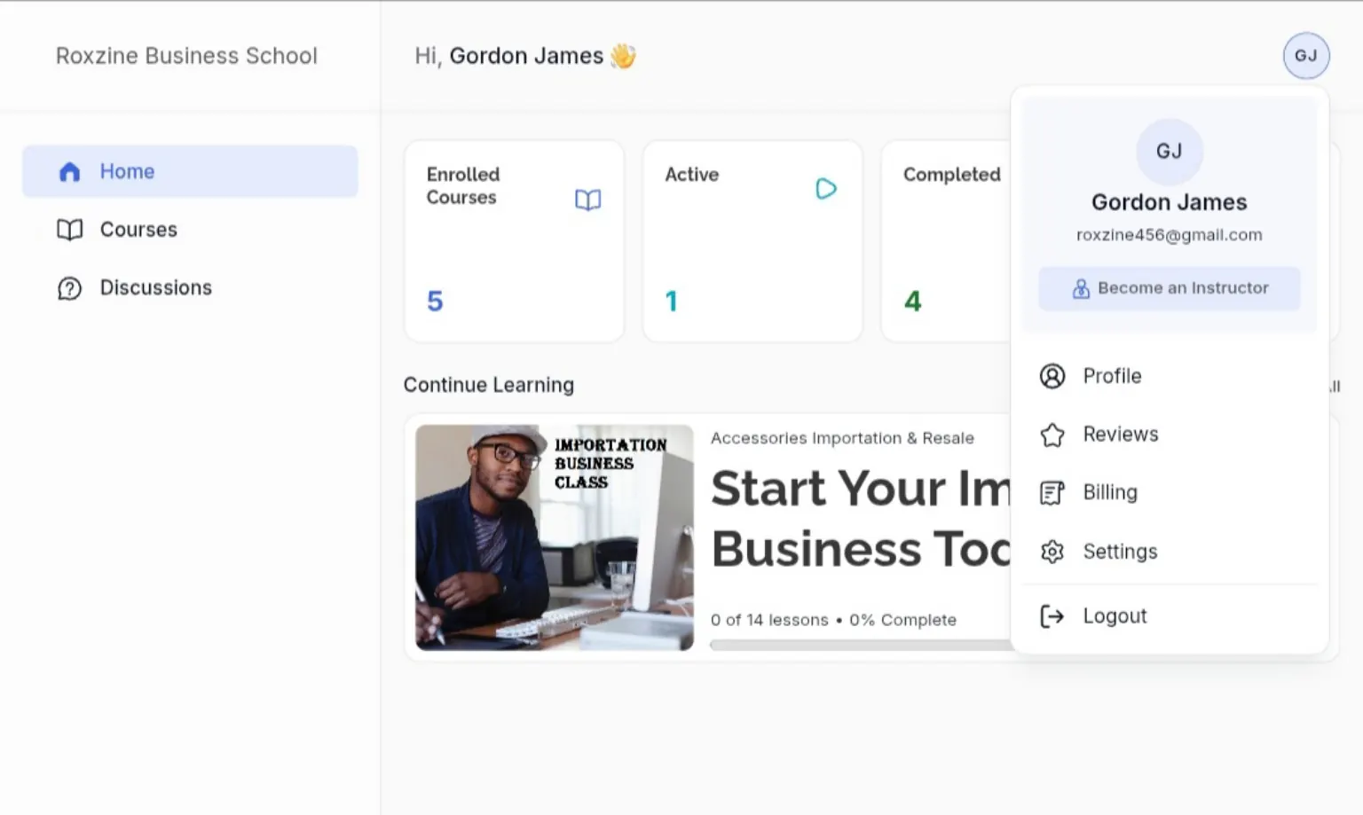 RBS student dashboard